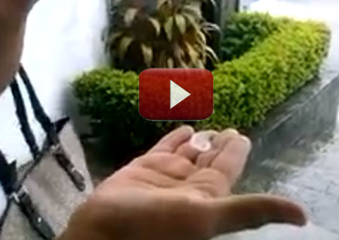 Vídeo mostra chuva de granizo em Manaus